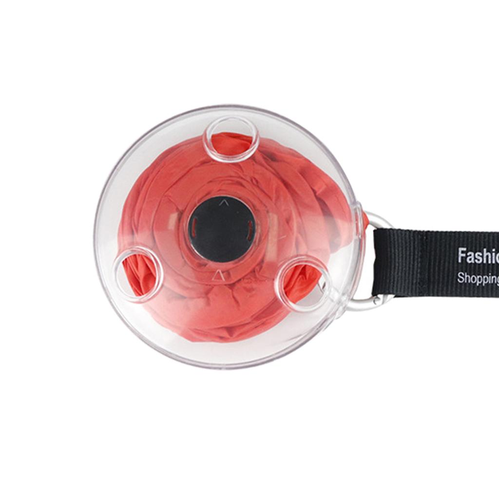 Creative Telescopic Shopping Bag Reusable Eco Friendly & Carabiner Red