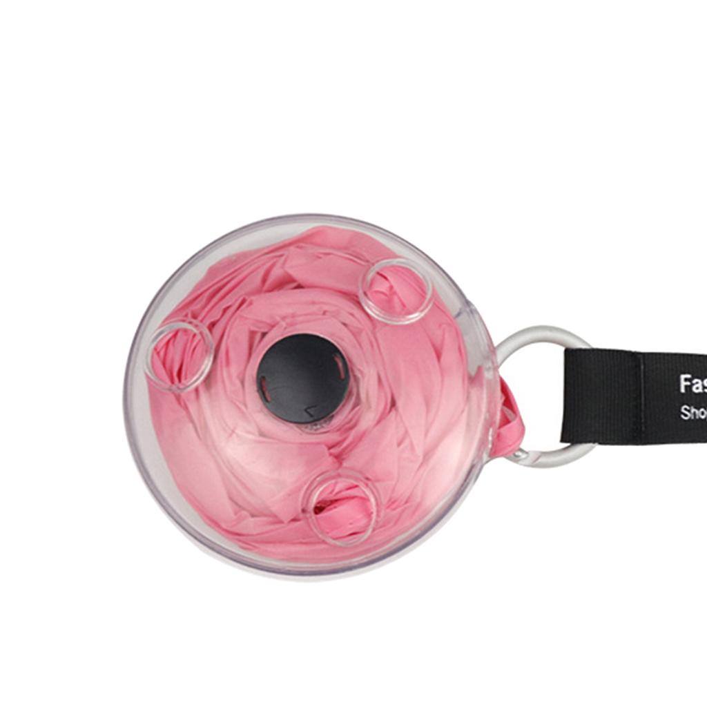 Creative Telescopic Shopping Bag Reusable Eco Friendly & Carabiner Pink