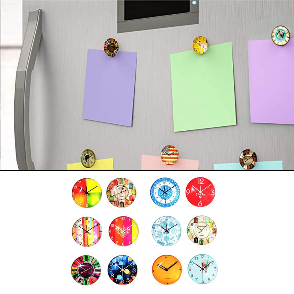 12pcs Refrigerator Magnets Stickers Metal Door Home Office Cabinets Decor A