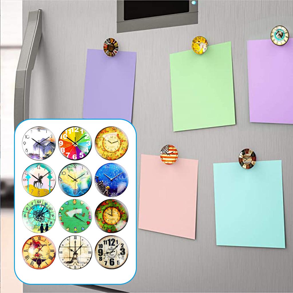 12pcs Refrigerator Magnets Stickers Metal Door Home Office Cabinets Decor B