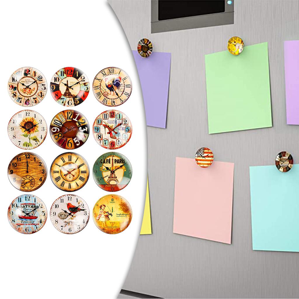 12pcs Refrigerator Magnets Stickers Metal Door Home Office Cabinets Decor C
