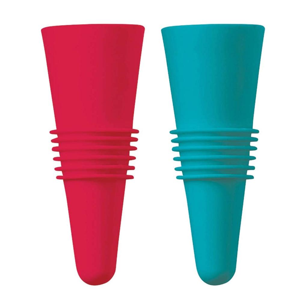 Portable Wine Bottle Stopper Beverage Bottle Stoppers with Grip Top Green