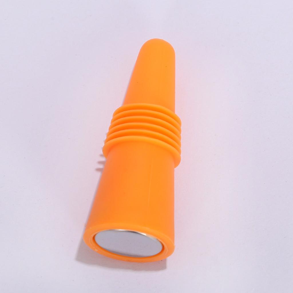 Portable Wine Bottle Stopper Beverage Bottle Stoppers with Grip Top Orange