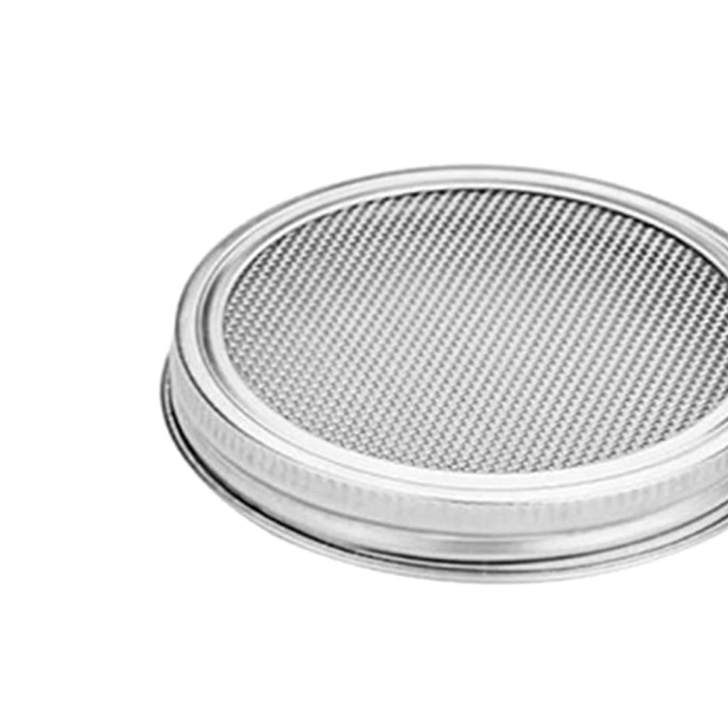 Wide Mouth Mason Jar Screen Sprouting Strainer Lid Cover Seed Sprout Set