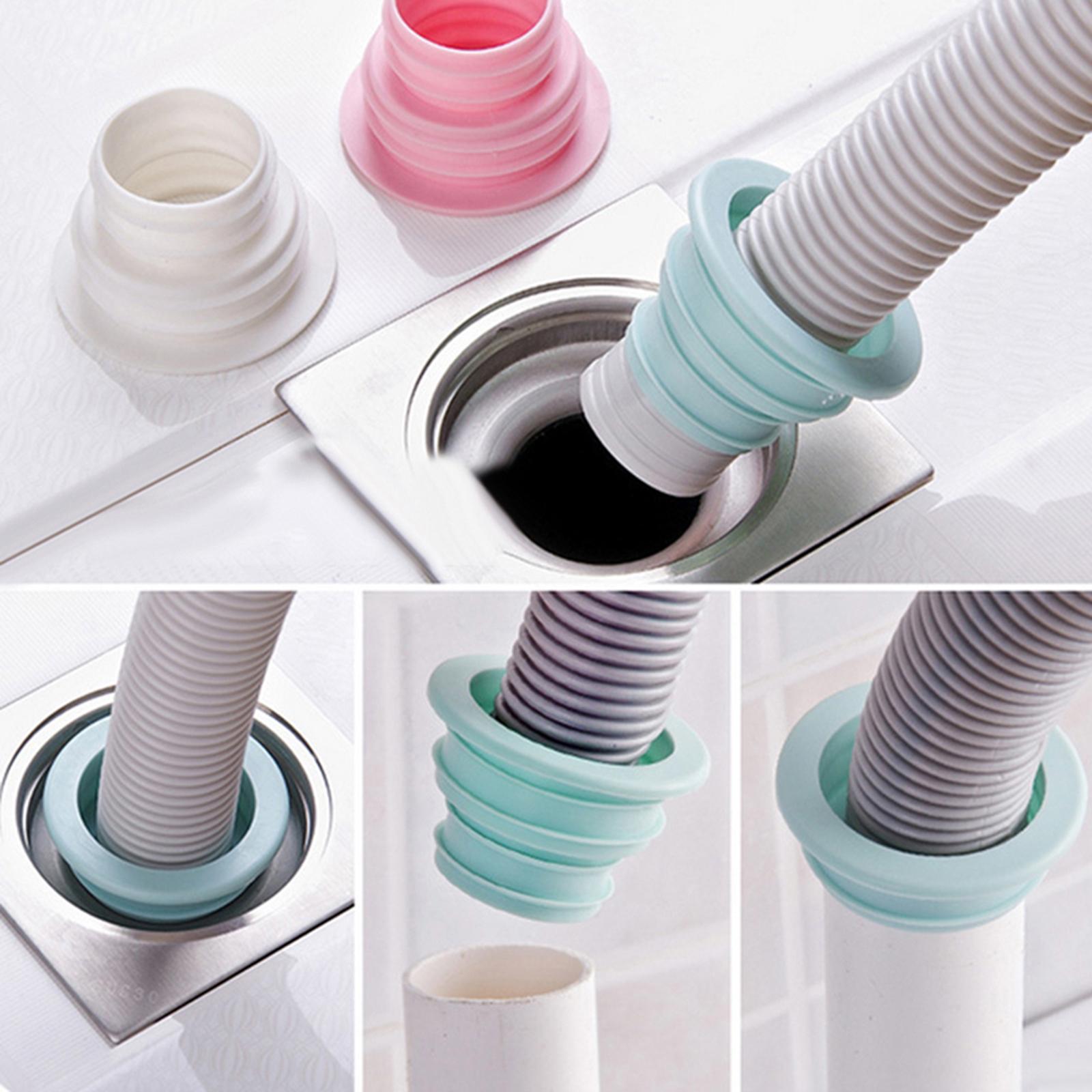 Laundry Bathroom Sewer Seal Ring Sealing Plug Cleaning Tools Stylish Blue