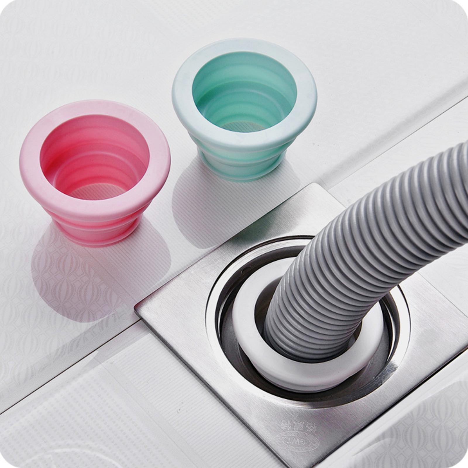 Laundry Bathroom Sewer Seal Ring Sealing Plug Cleaning Tools Stylish Blue