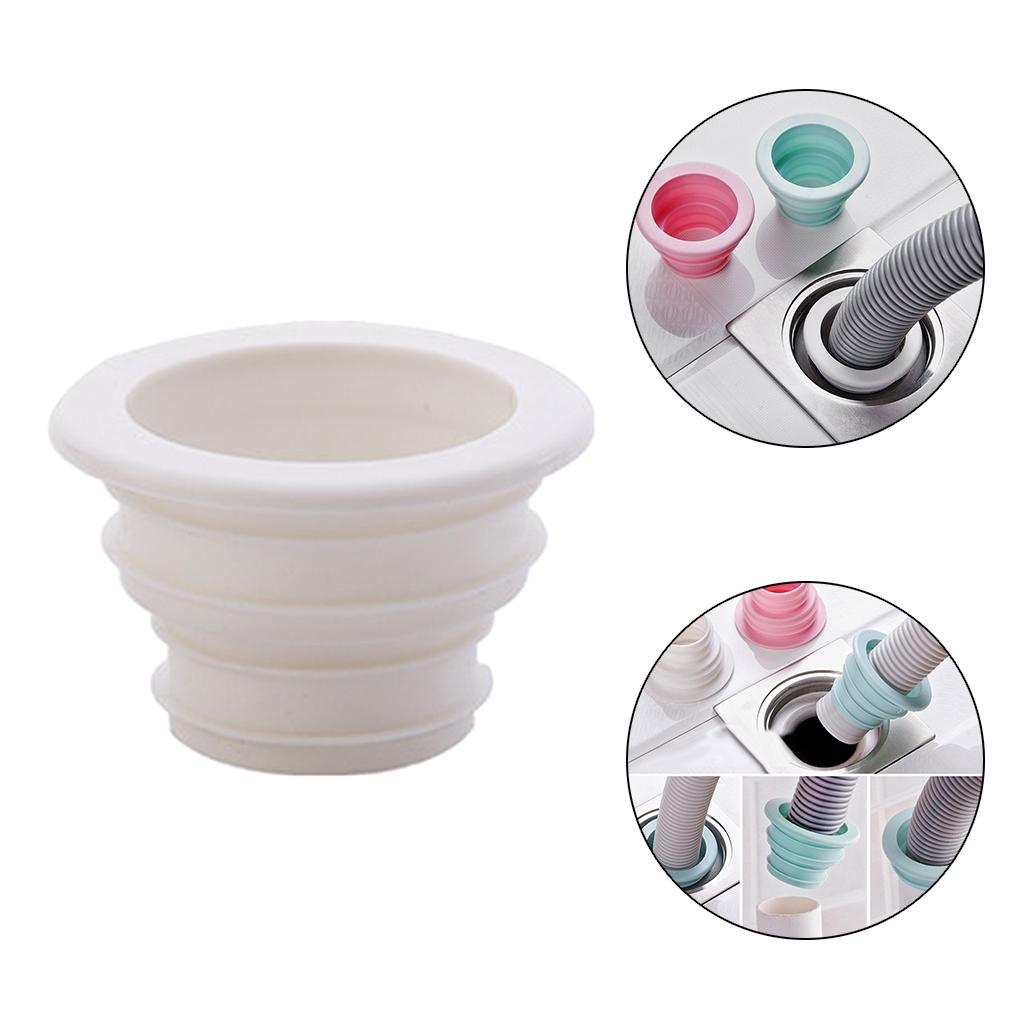 Laundry Bathroom Sewer Seal Ring Sealing Plug Cleaning Tools Stylish White