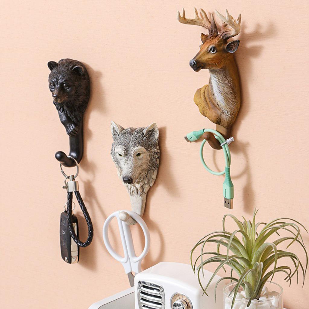 Resin Animal Hooks Antique Looking Various Designs  8.5x5.5x18.3cm Deer