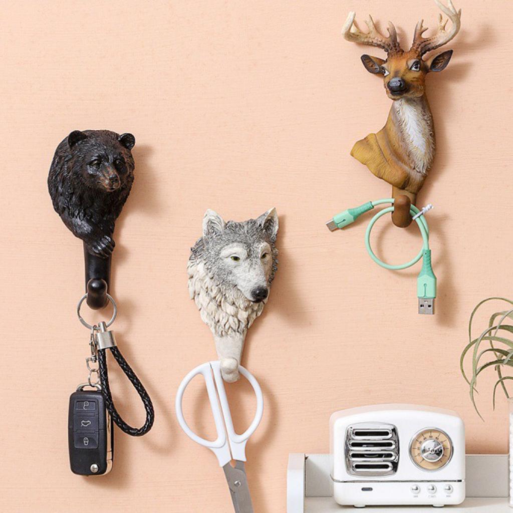 Resin Animal Hooks Antique Looking Various Designs  8.5x5.5x18.3cm Deer