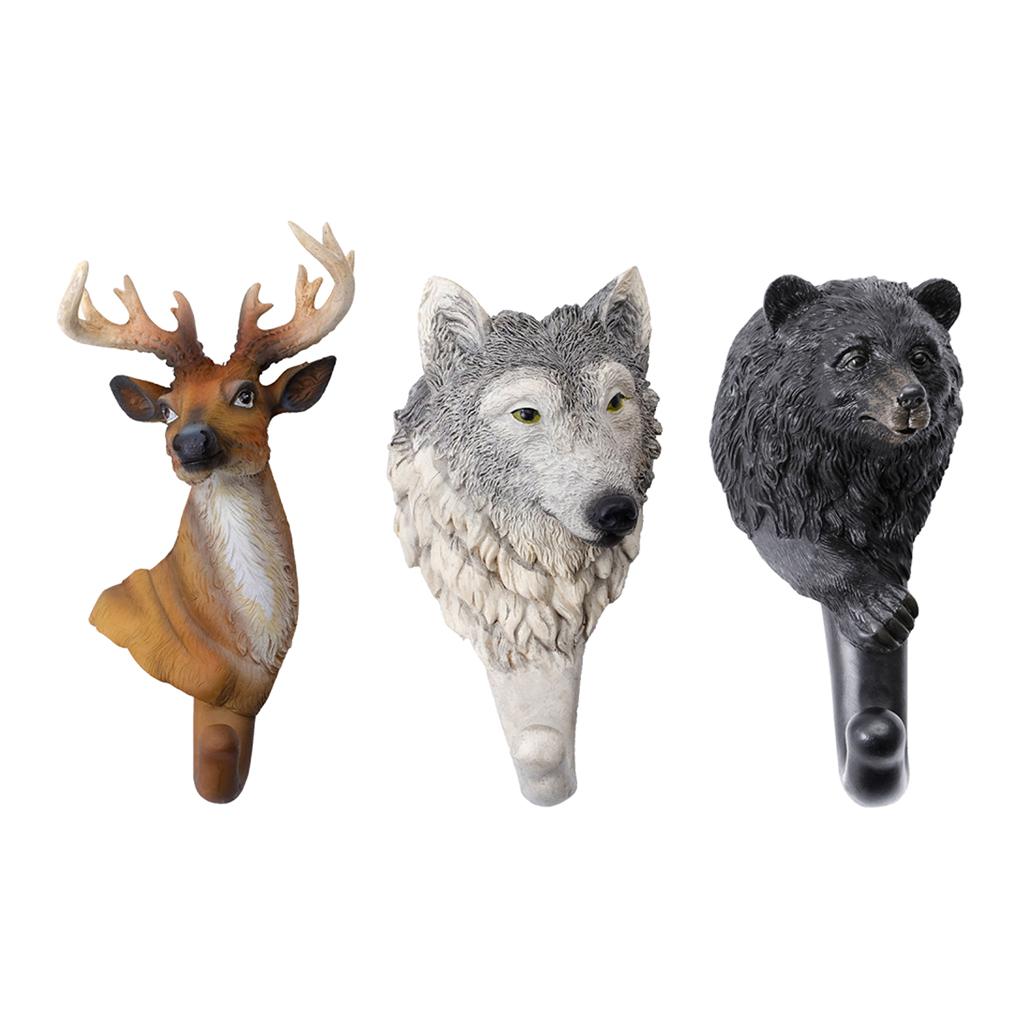 Resin Animal Hooks Antique Looking Various Designs  8.5x5.5x18.3cm Deer