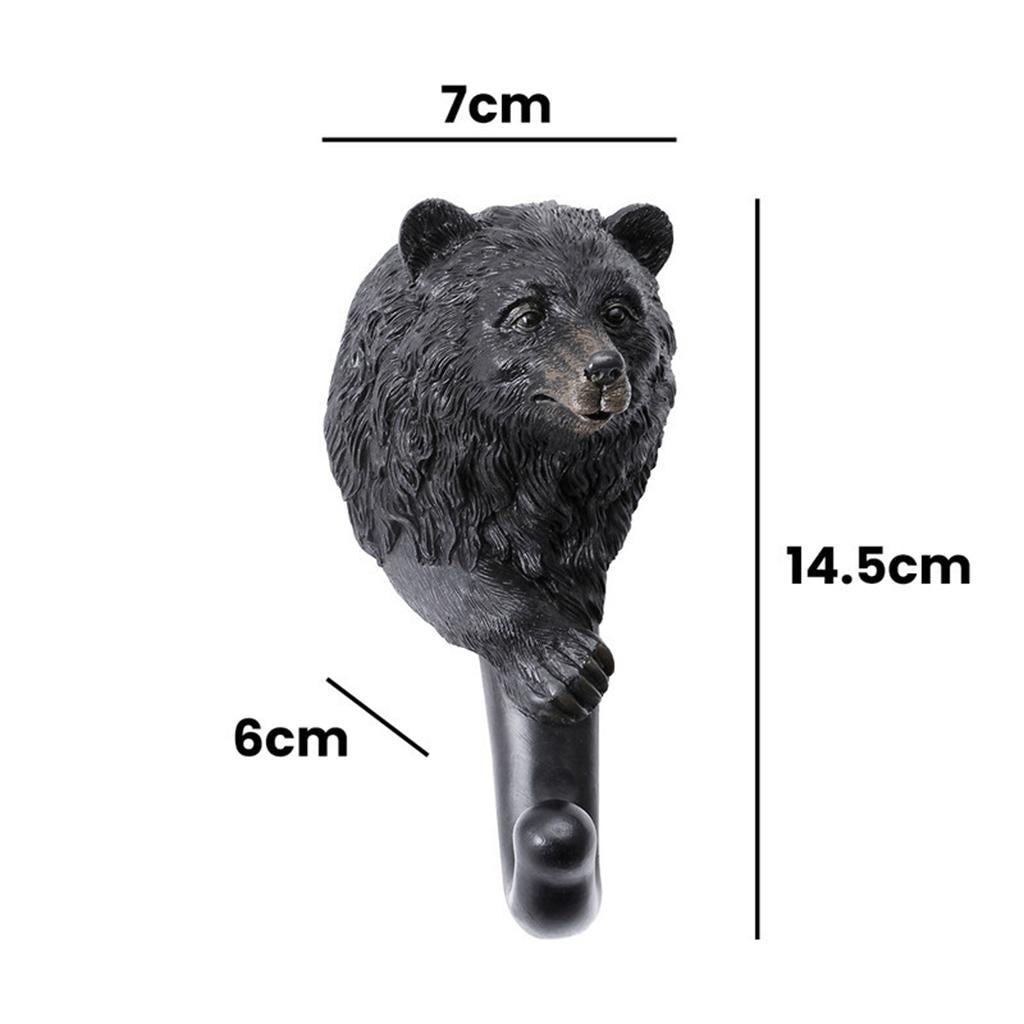 Resin Animal Hooks Antique Looking Various Designs  7x6x14.5cm Bear