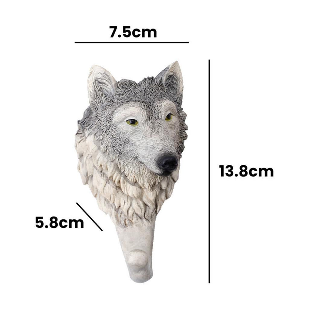 Resin Animal Hooks Antique Looking Various Designs  7.5x5.8x13.8cm Wolf