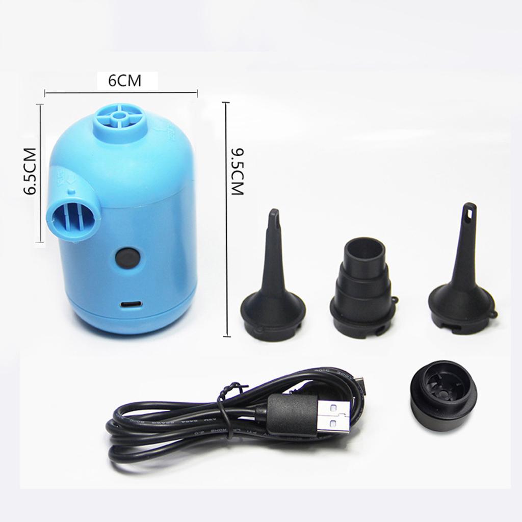 Tiny Air Pumps with 3 Nozzles for Air Mattress Swimming Ring Inflatable Raft