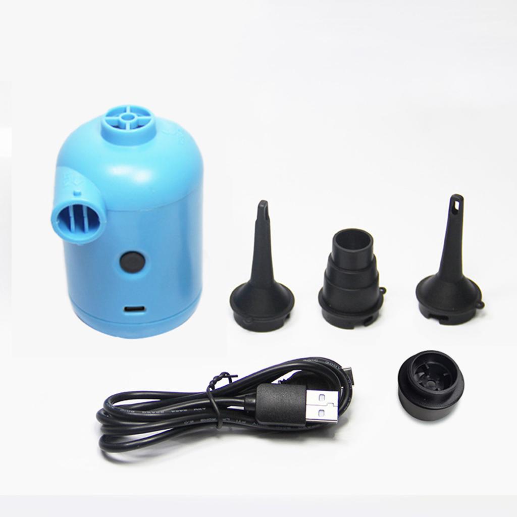 Tiny Air Pumps with 3 Nozzles for Air Mattress Swimming Ring Inflatable Raft