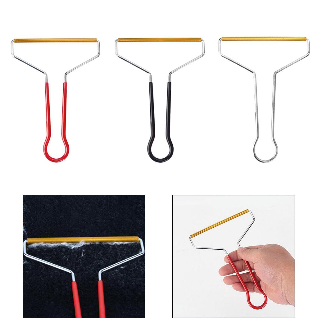 Manual Lint Cleaner Clothes Fluff Remover Fabric Fuzz Sweater Shaver Red