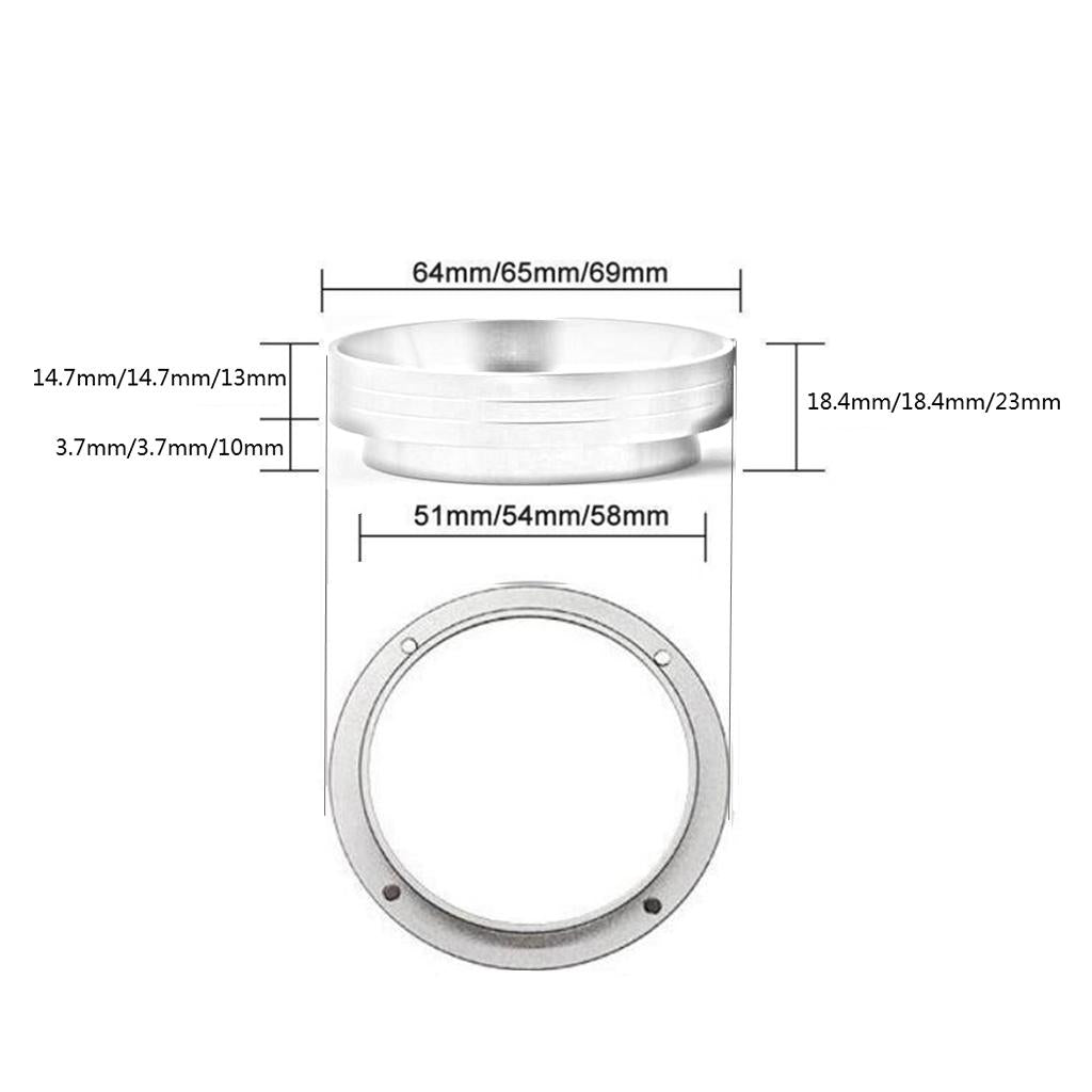 Aluminum Coffee Dose Ring Dosing Funnel Replacement Durable Barista Tool Golden 58mm