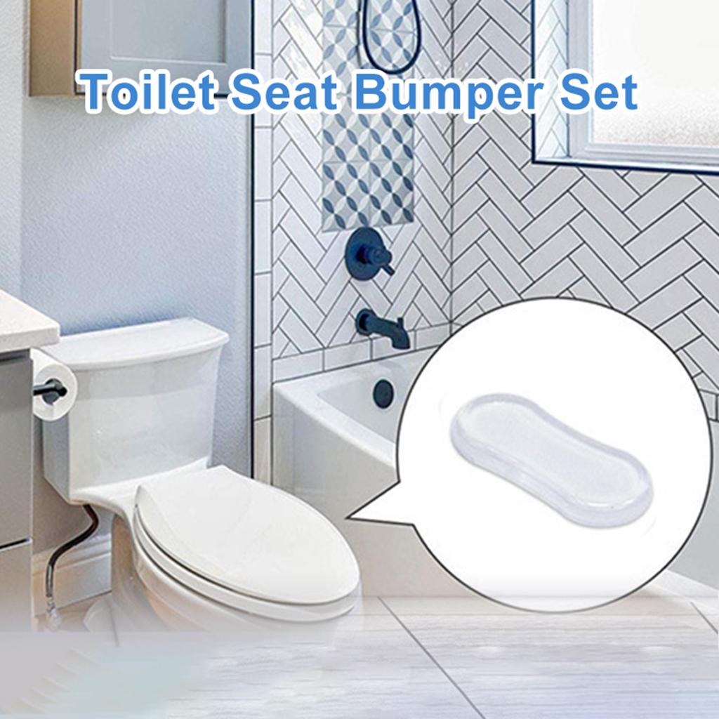 4x Bathroom Hardware Bidet Toilet Seat Lid Bumpers Strong Adhesive Fitting