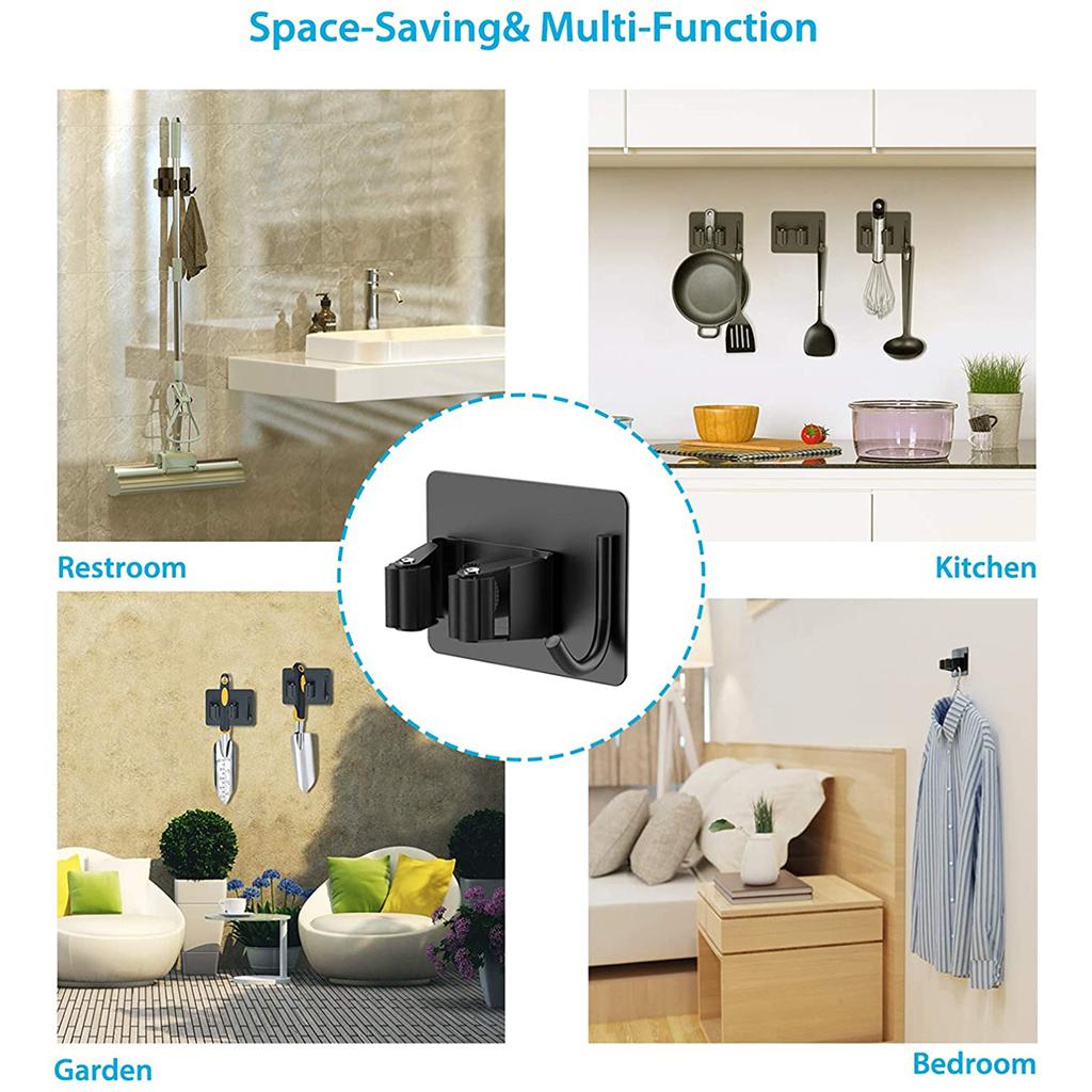 Self Adhesive Broom Mop Holder Hook Storage Organizer Kitchen Tool Choice 2