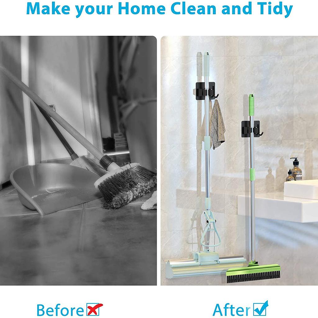 Self Adhesive Broom Mop Holder Hook Storage Organizer Kitchen Tool Choice 2