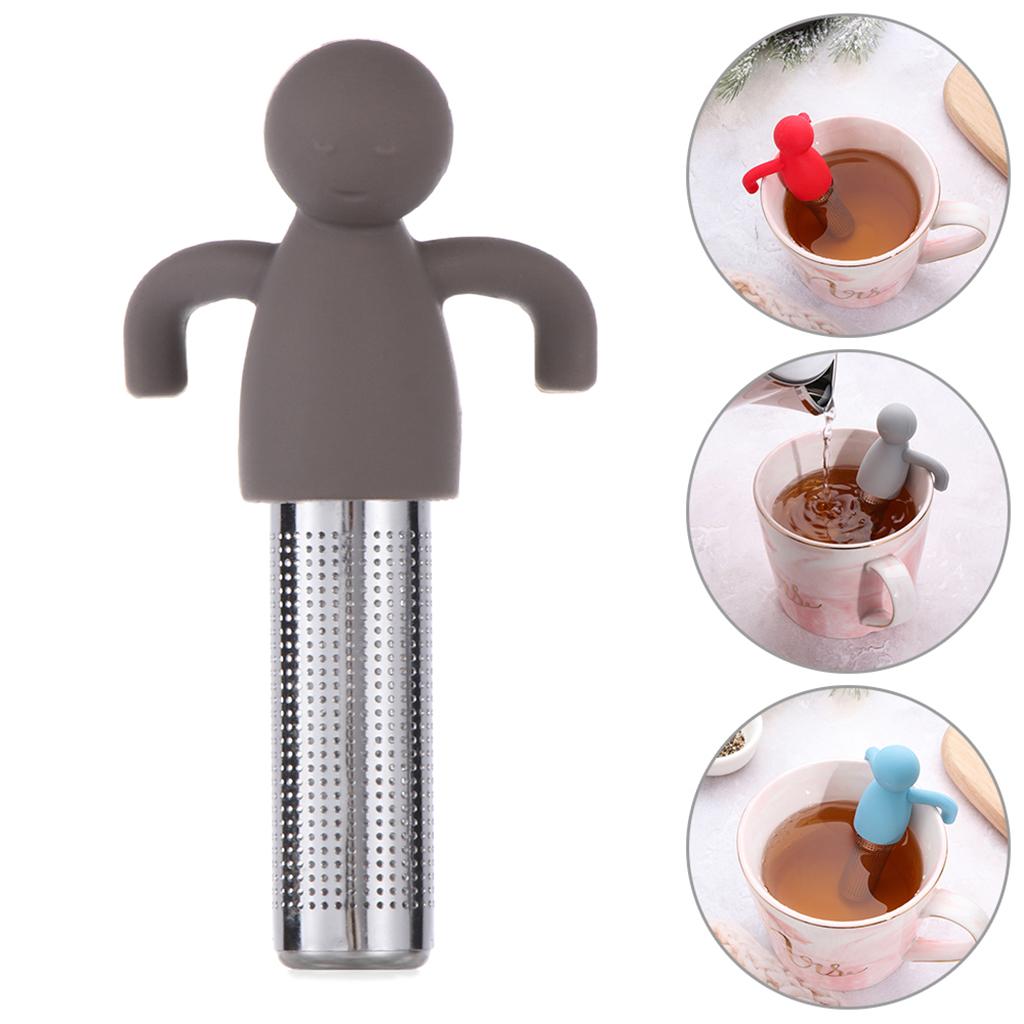 Stainless Steel Tea Infuser Loose Tea Leaf Herbal Strainer Filter Dark grey