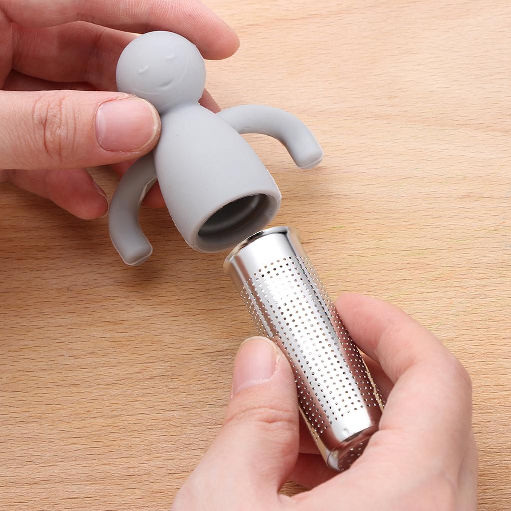 Stainless Steel Tea Infuser Loose Tea Leaf Herbal Strainer Filter Dark grey
