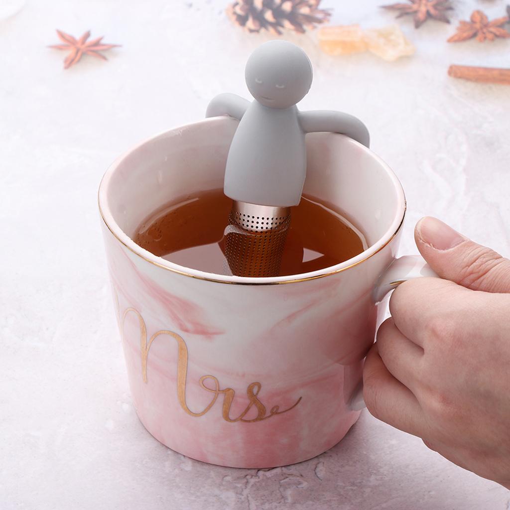 Stainless Steel Tea Infuser Loose Tea Leaf Herbal Strainer Filter Dark grey