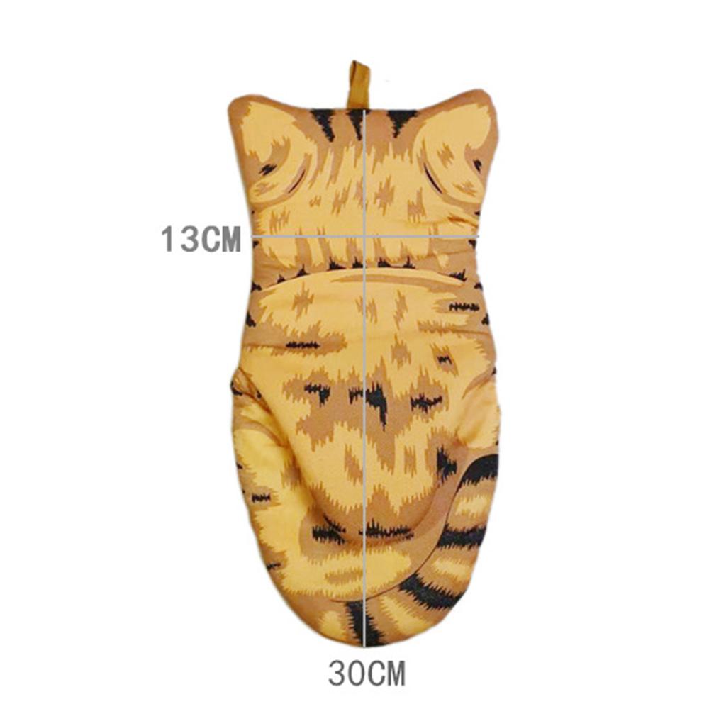 House Cat Paw Oven Mitts Thicken Heat Resistant for Oven Cooking Grill BBQ B