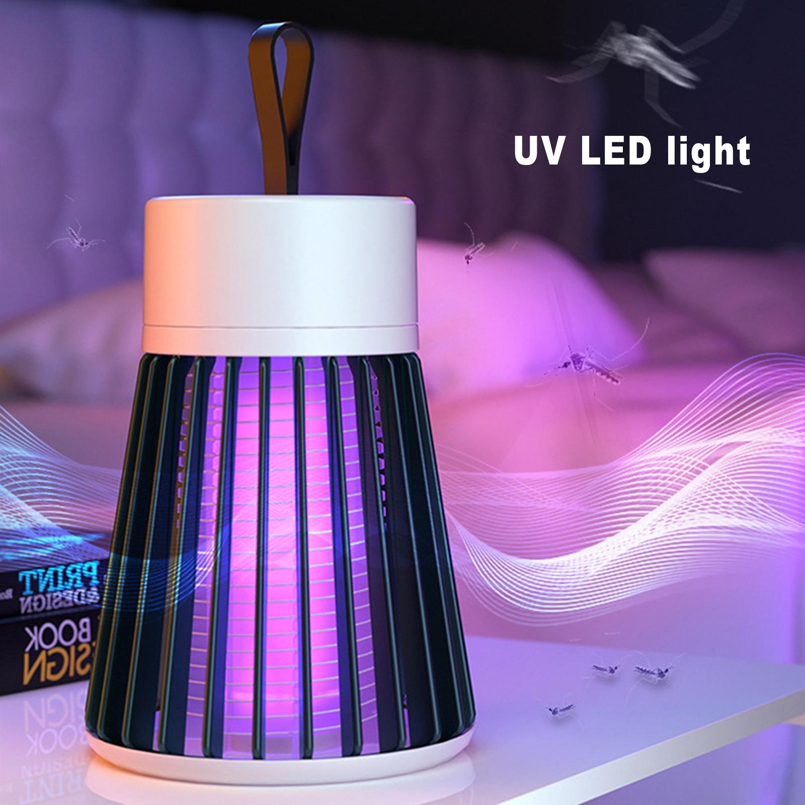 Mosquito Insect Killer LED Light Fly Zapper Trap Lamp 5W Grey USB Powered