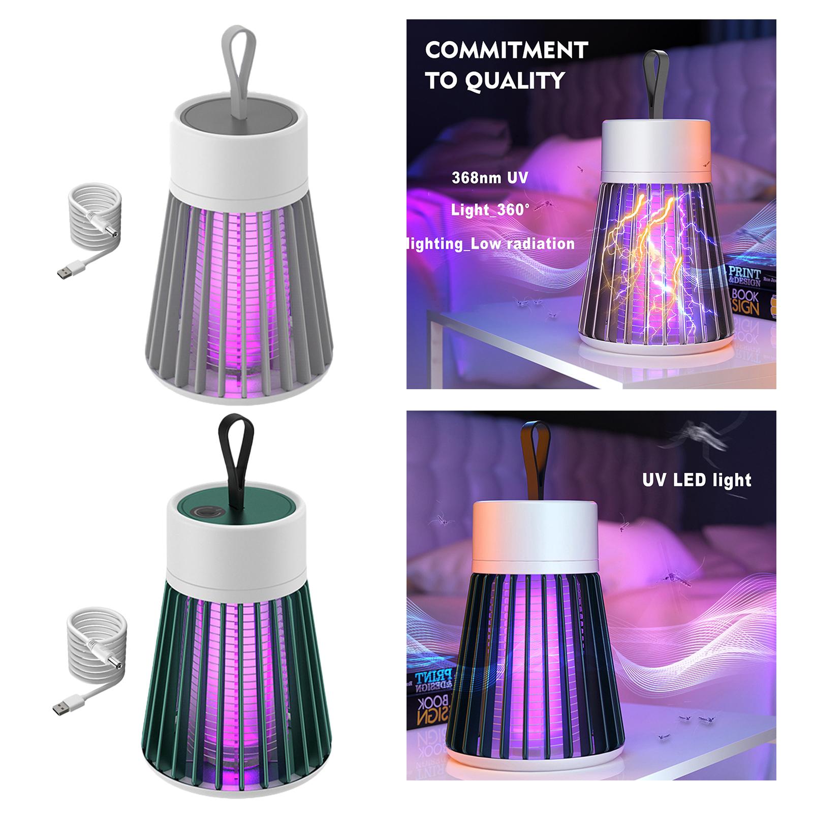 Mosquito Insect Killer LED Light Fly Zapper Trap Lamp 5W Grey USB Powered