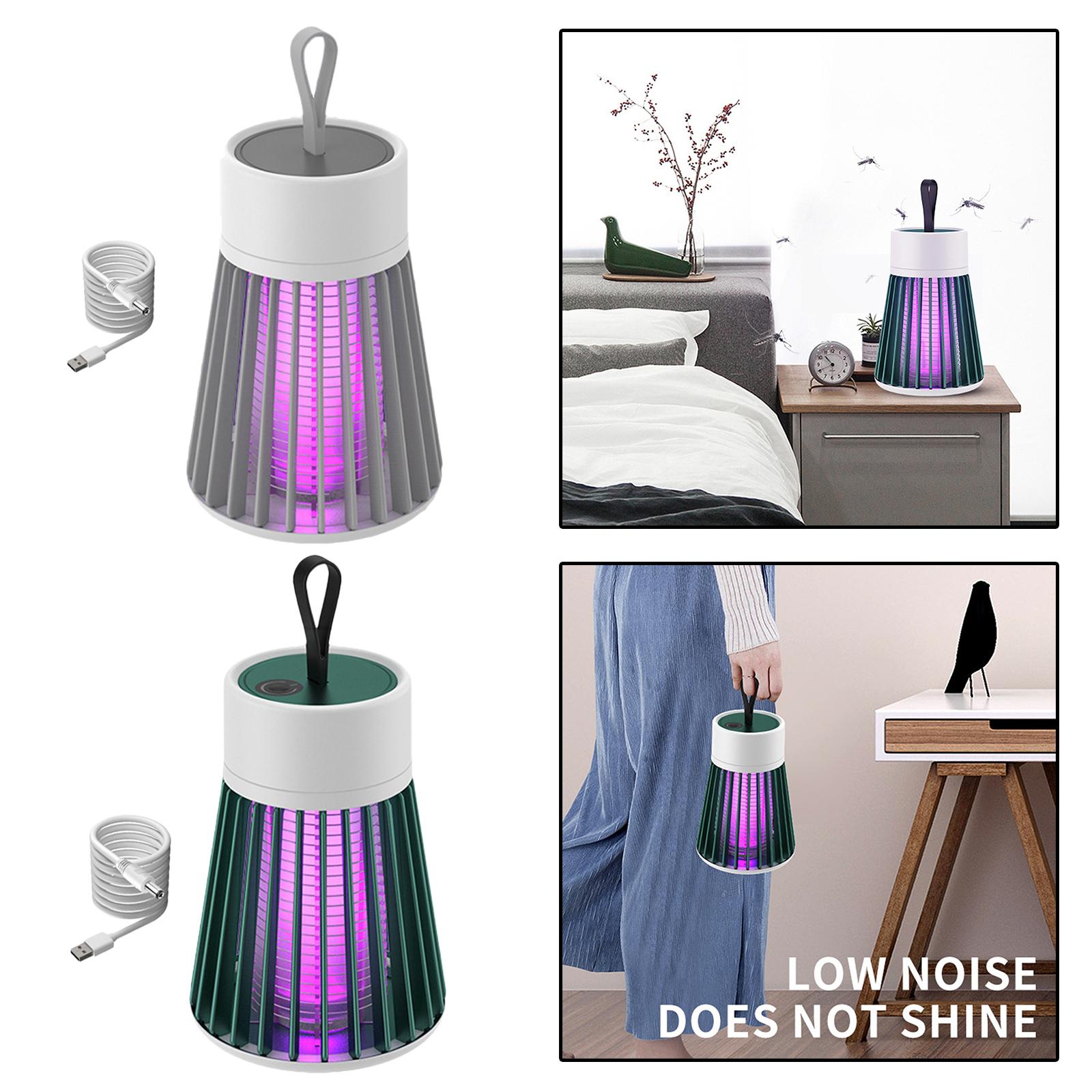 Mosquito Insect Killer LED Light Fly Zapper Trap Lamp 5W Grey USB Powered