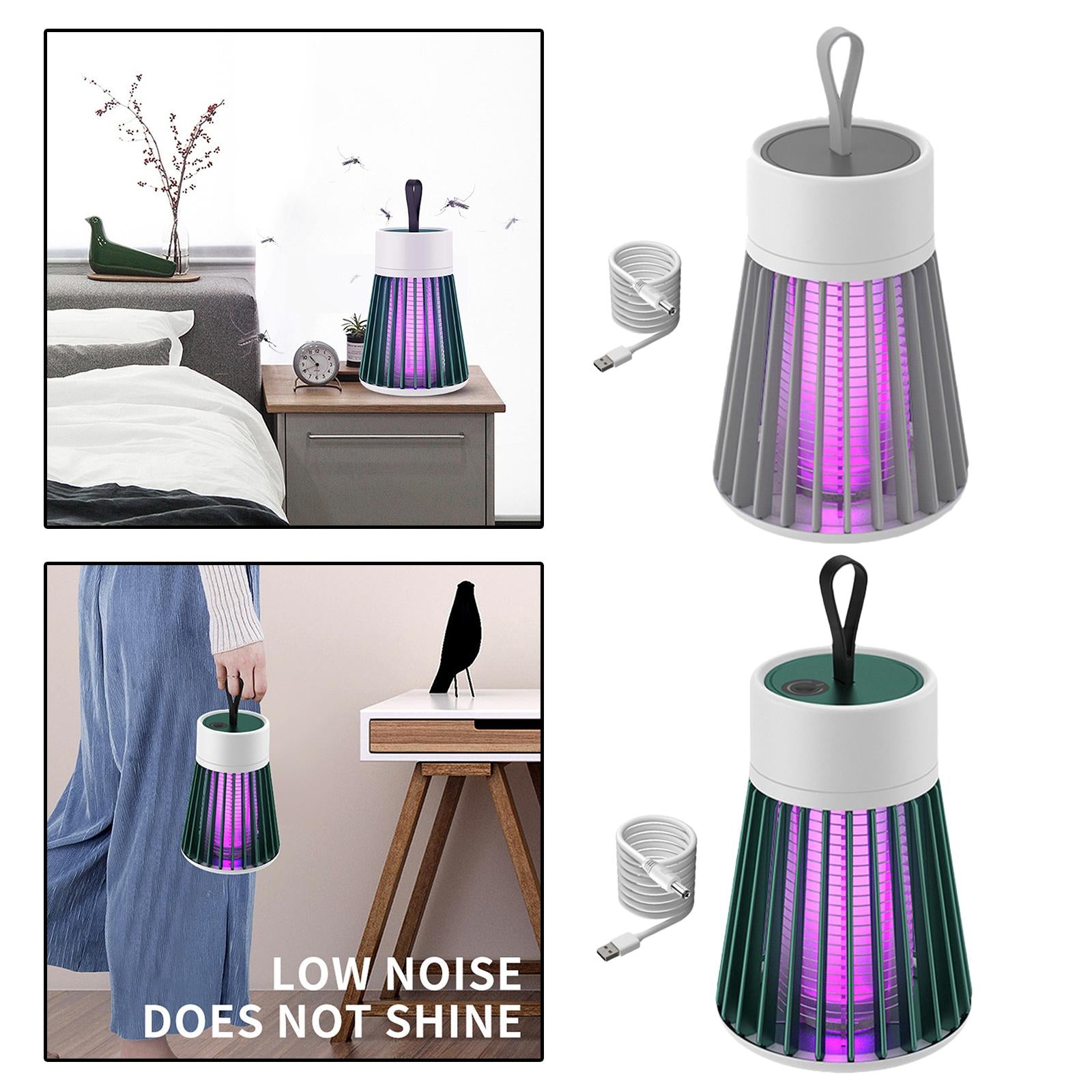Mosquito Insect Killer LED Light Fly Zapper Trap Lamp 5W Grey USB Powered