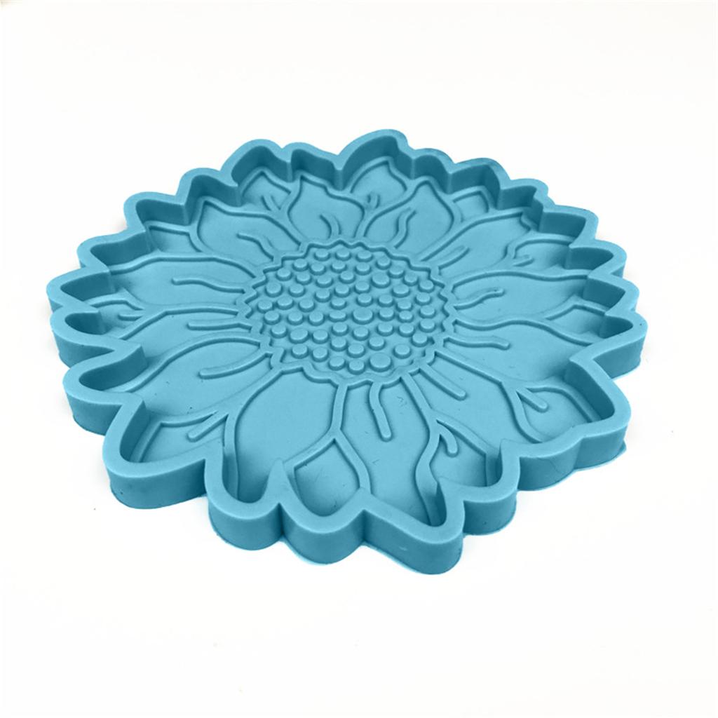 DIY Crafts Sun Flower Coaster Mould Silicone Mold Cup Mat Making Casting