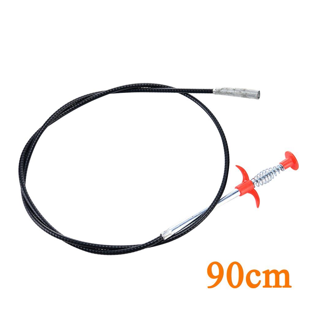 Kitchen Drain Snake Clog Remover Hair Cleaning Plumbing Pipe Sewer 90cm