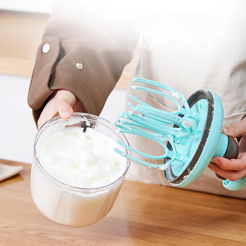 Plastic Manual Egg Beater Flour Stirrer Push Whisk Eggbeater Blender Cooking