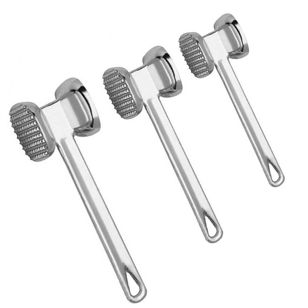 Double Side Beaf Steak Mallet Meat Tenderizer Hammer Tool Aluminium S