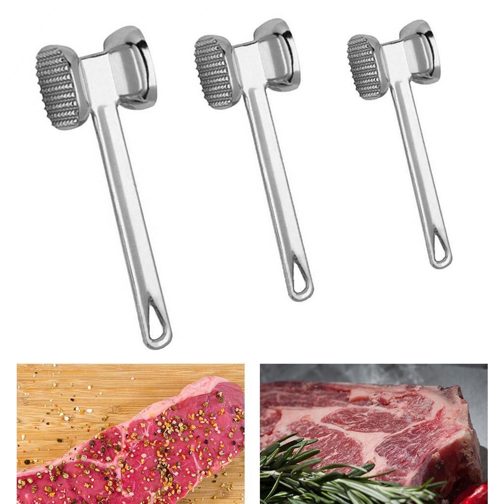 Double Side Beaf Steak Mallet Meat Tenderizer Hammer Tool Aluminium S