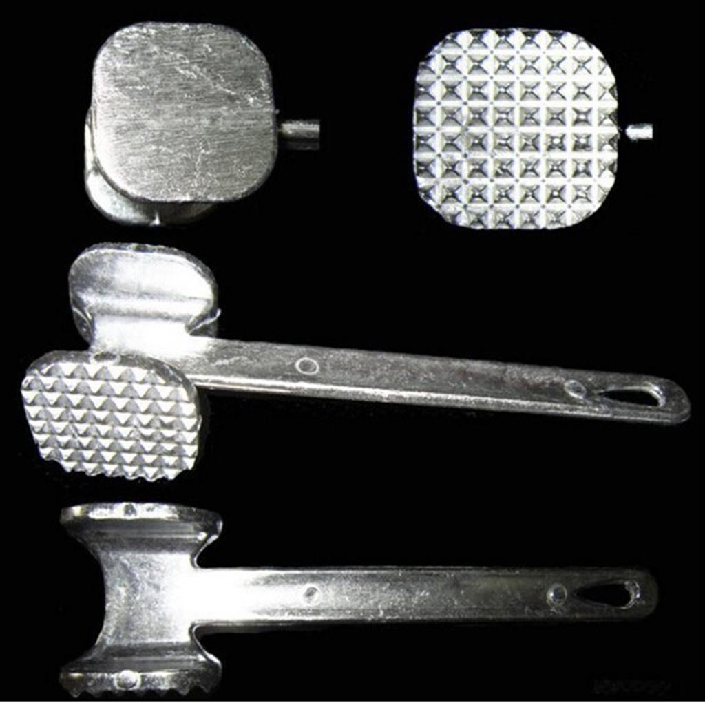 Double Side Beaf Steak Mallet Meat Tenderizer Hammer Tool Aluminium M