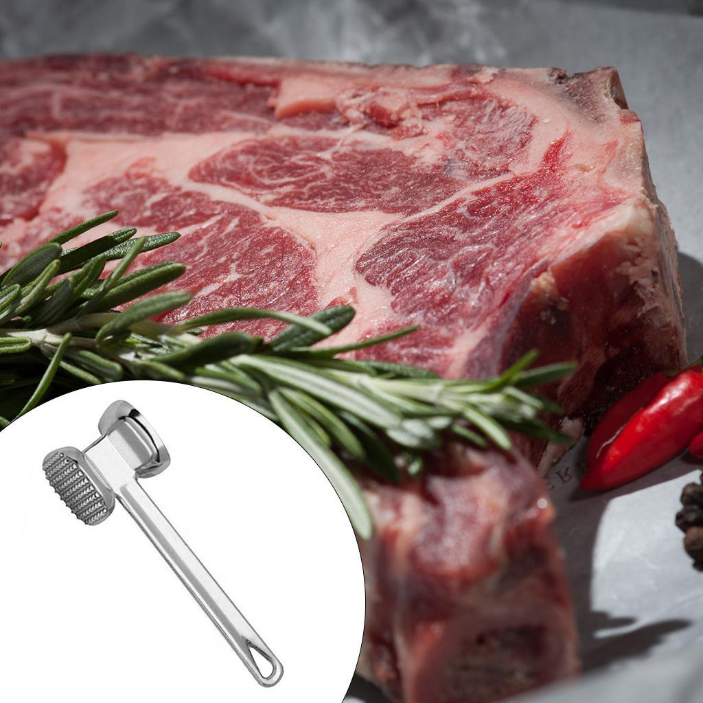 Double Side Beaf Steak Mallet Meat Tenderizer Hammer Tool Aluminium L