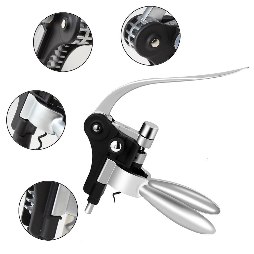 Rabbit Wine Opener Bar Buffet Rabbit Corkscrew Cork Remove Lifter Silver