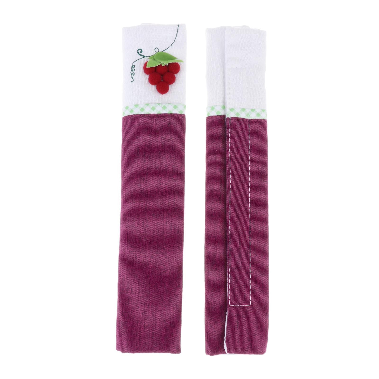 Kitchen Appliance Oven Refrigerator Door Handle Covers Protector Tool Purple