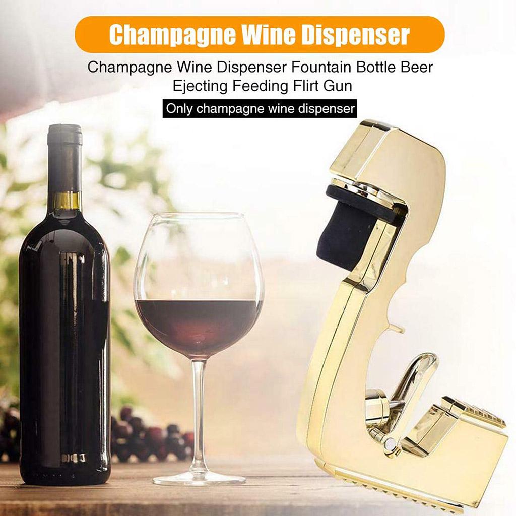 Champagne Gun Wine Stopper Dispenser Corkscrew Beer Ejector Golden