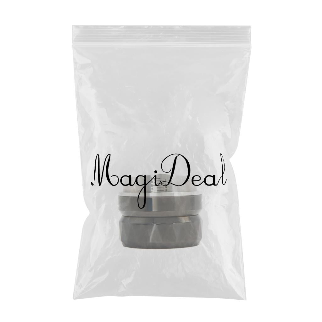 58.35mm Coffee Powder Distributor Leveler Tool Tamper Press Hammer Black
