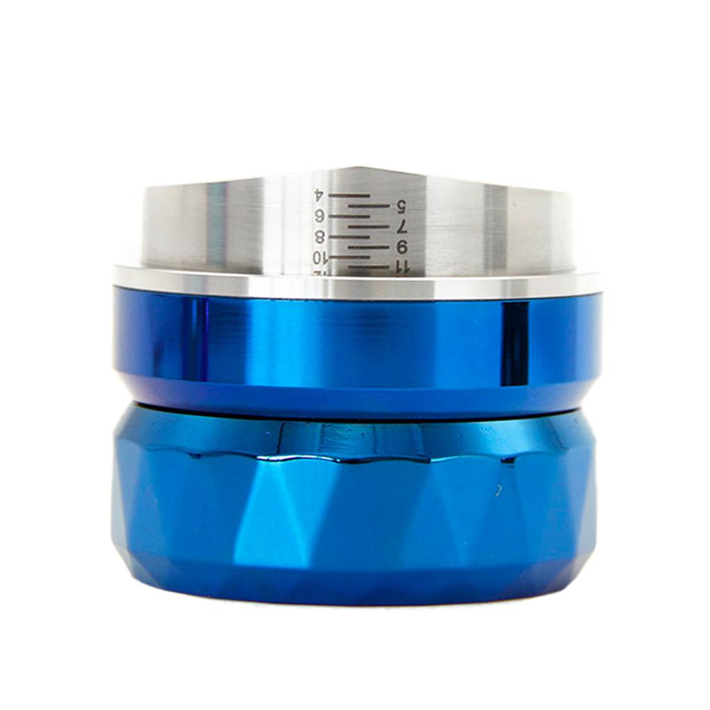 58.35mm Coffee Powder Distributor Leveler Tool Tamper Press Hammer Blue