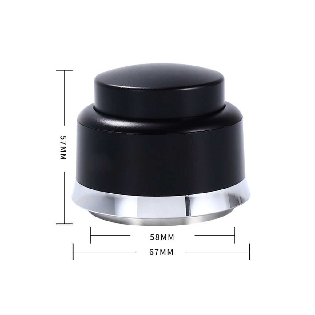 58mm Coffee Powder Distributor Leveler Tool Tamper Press Hammer Black