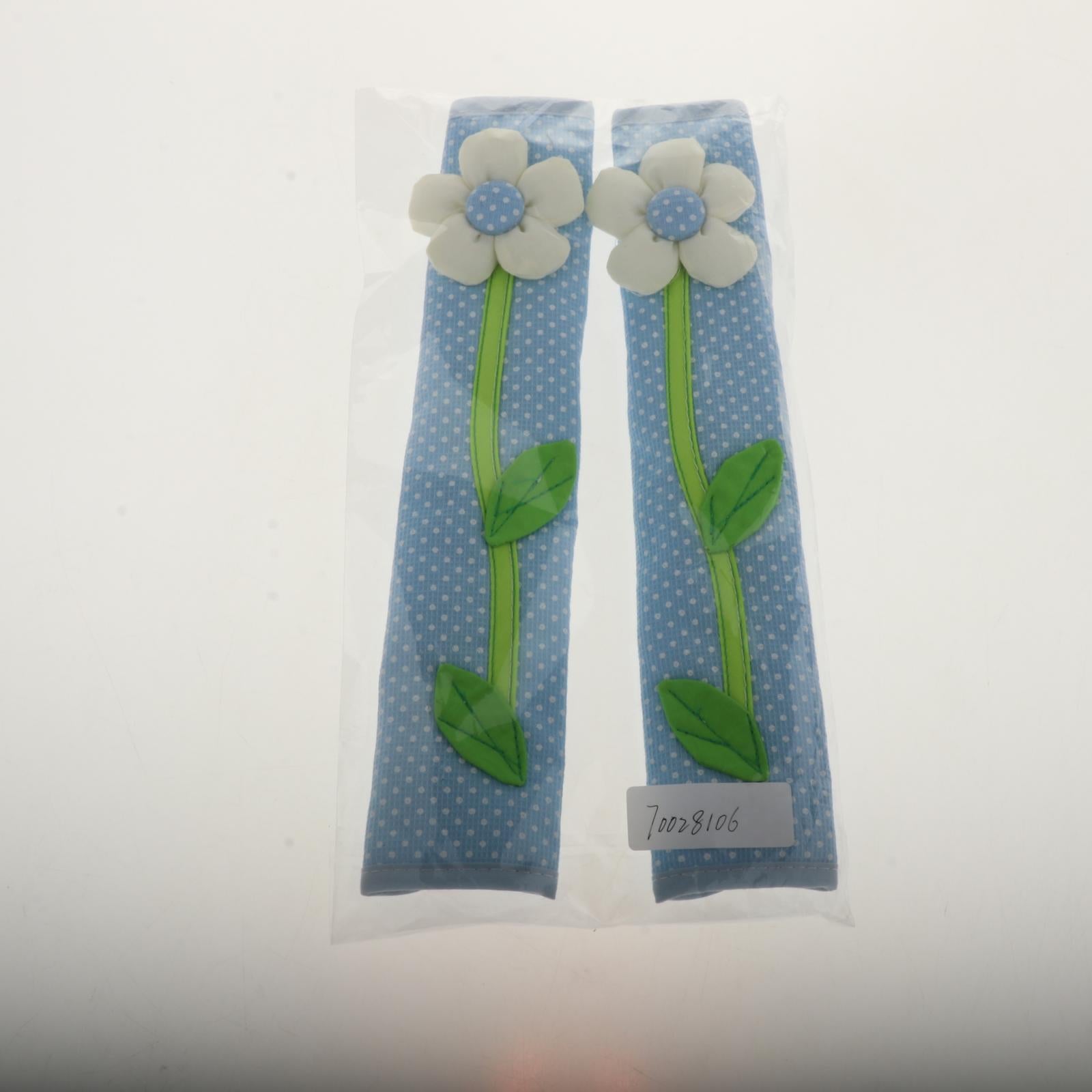2x Cotton Home Fridge Refrigerator Handle Cover Fingerprint Protector Blue