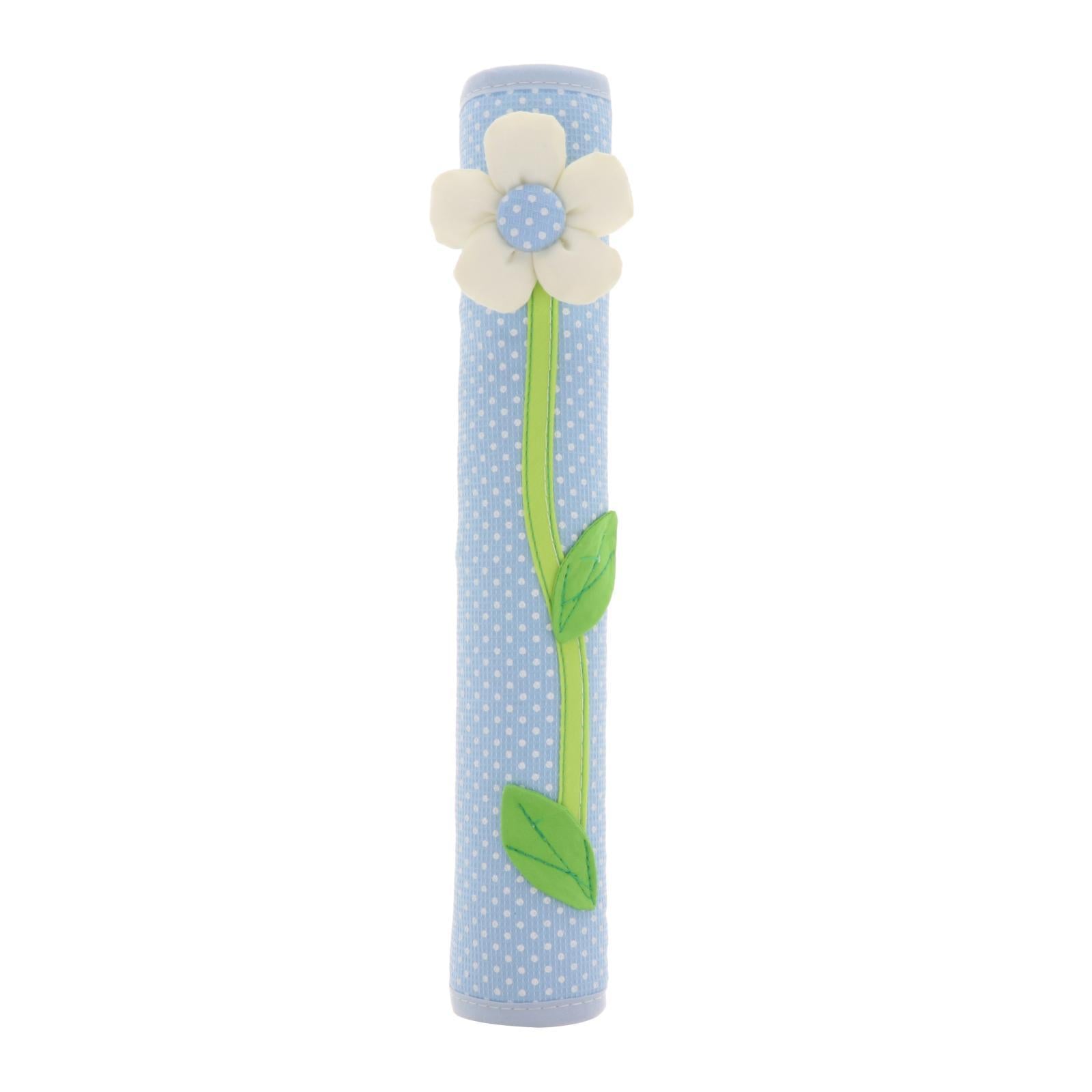 2x Cotton Home Fridge Refrigerator Handle Cover Fingerprint Protector Blue