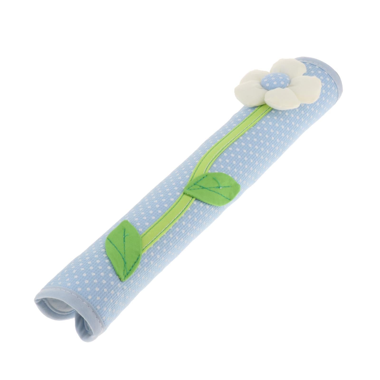 2x Cotton Home Fridge Refrigerator Handle Cover Fingerprint Protector Blue