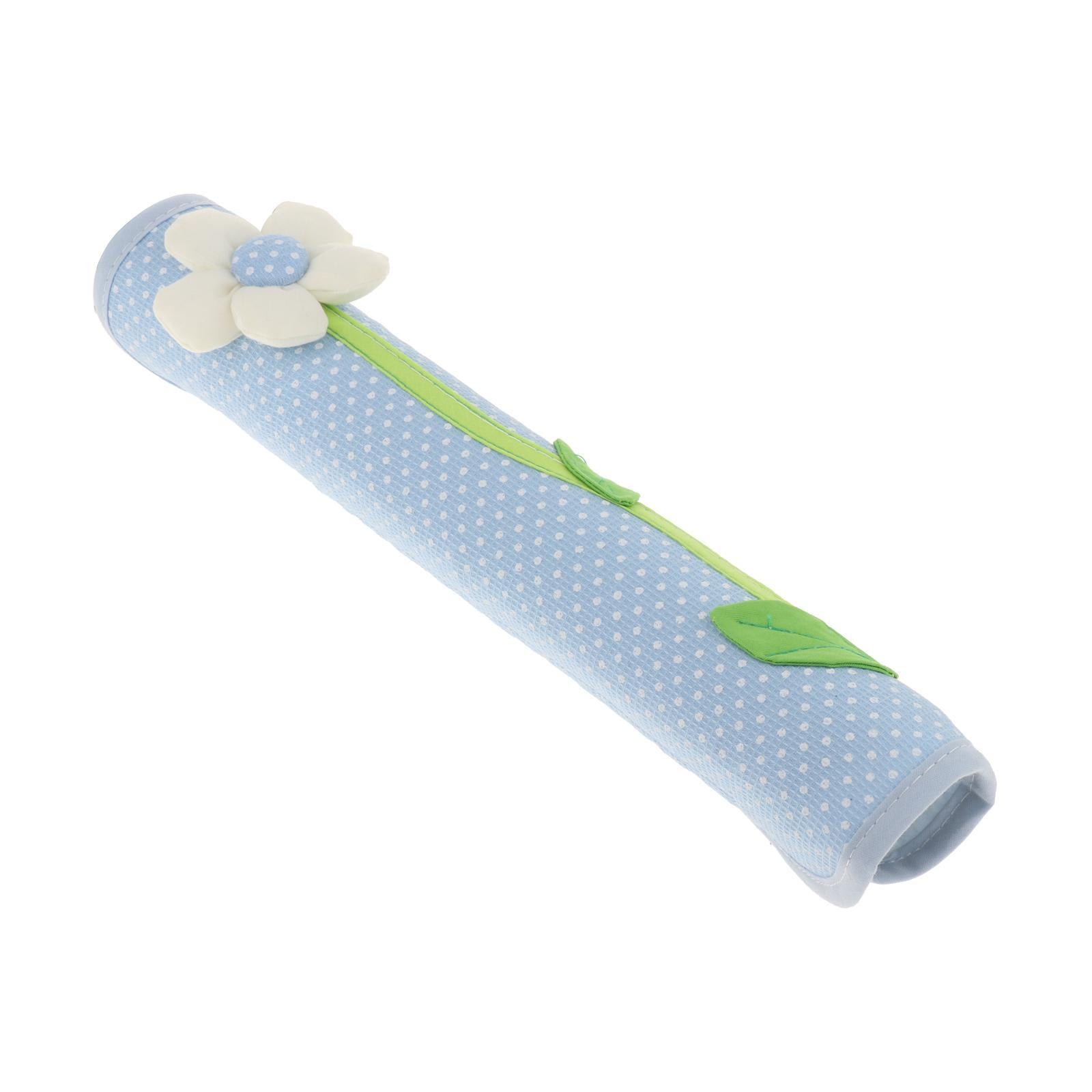 2x Cotton Home Fridge Refrigerator Handle Cover Fingerprint Protector Blue