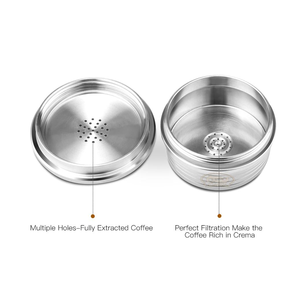 Stainless Steel Coffee Capsule Filter Pod for Delta Q NDIQ7323 MILKQOOL