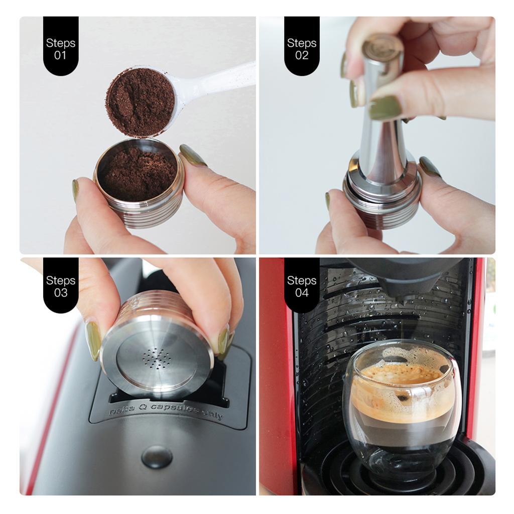 Stainless Steel Coffee Capsule Filter Pod for Delta Q NDIQ7323 MILKQOOL
